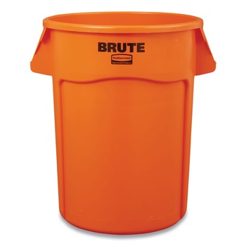 Rubbermaid Commercial Brute 32 gal Resin Container - Round Orange