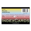 Flash Cards | Roaring Spring 83369 3 in. x 5 in. Colored Index Cards - Assorted Colors (36 Packs/Carton) image number 1