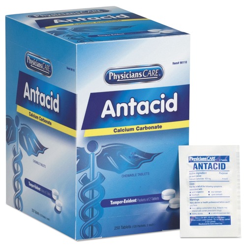 First Aid | First Aid Only 90110 Over the Counter Antacid Medications for First Aid Cabinet (250/Box) image number 0