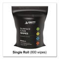 Cleaning Cloths | Gritt Commercial GRI5RW1 Surface Care Wipes, 1-Ply, 6 x 8, Fresh Scent, White, 800 Wipes image number 1