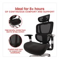 Office Chairs | Alera ALEMV41ME10B-ES Minverva Pro Multifunction Chair, Supports Up to 275 lb, 17.7-in to 21.4-in Seat Height, Black Seat, Black Back, Black Base image number 3