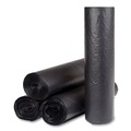 Trash Bags | Inteplast Group S434816K 60 Gallon 16 Microns 43 in. x 48 in. High-Density Interleaved Commercial Can Liners - Black (200-Piece/Carton) image number 1