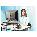 Office Jansan | Allsop 30336 19 in. x 12.5 in. x 5.25 in. Metal Art Monitor Stand Supports 30 lbs. - Black image number 4