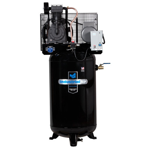 Stationary Air Compressors | Industrial Air IV5018055 5 HP 80 Gallon Industrial Vertical Stationary Air Compressor with Baldor Motor image number 0