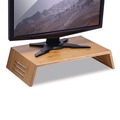 Office Furniture Accessories | Officemate 71008 Bamboo Desktop Monitor Stand For 16-in Monitors 17.56 x 12.44 x 2.64 Brown Supports 20 lbs image number 1