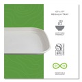 Food Trays, Containers, and Lids | Eco-Products EP-SCTR1317NFA 13 x 17 Regalia Sugarcane Servingware Platter - White (100/Carton) image number 8