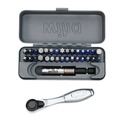 Socket Sets | Wiha Tools 76889 32-Piece GoBox TerminatorBlue Impact Bit Set with Mini Ratchet image number 1
