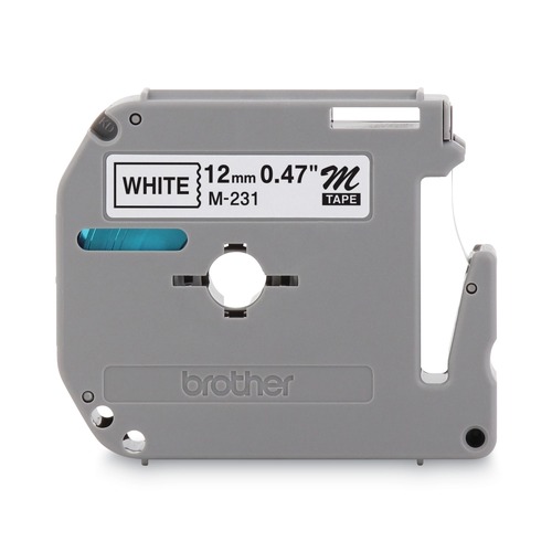Bulk Savings Pricing 2 | Brother P-Touch M231 M Series 0.47 in. x 26.2 ft. Tape Cartridge for P-Touch Labelers - Black on White image number 0