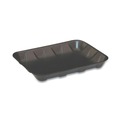 Food Service | Pactiv Corp. 51P904D 9.58 in. x 7.08 in. x 1.25 in. #4D Foam Supermarket Tray - Black (400/Carton) image number 1