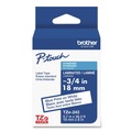 Bulk Savings Pricing 2 | Brother P-Touch TZE243G 0.7 in. x 26.2 ft. TZe Standard Adhesive Laminated Labeling Tape - Blue on White image number 0