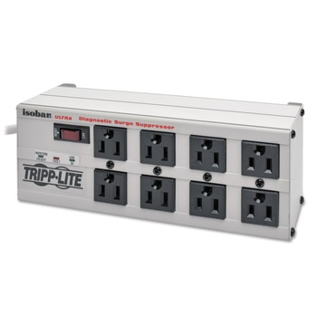 SURGE PROTECTORS | Tripp Lite ISOBAR8 ULTRA 8 AC Outlets 12 ft. Cord 3,840 J Isobar Surge Protector - Light Gray