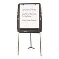 Office Jansan | Iceberg 30227 35 in. x 30 in. Ingenuity Portable Flipchart Easel with Dry Erase Surface - White Surface/Charcoal Gray Frame image number 1