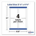 Office Jansan | Avery 22827 3.5 in. x 4.75 in. Removable Print-to-the-Edge Labels with Sure Feed - White (32/Pack) image number 1