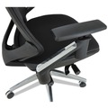  | Alera ALEEBW4213 EB-W Series Aluminum Base 275 lbs. Capacity Multifunction Pivot Arm Mesh Chair - Black image number 3