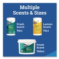 Disinfectants | Clorox 15949 7 in. x 8 in. 1-Ply Disinfecting Wipes - Fresh Scent, White (75/Canister, 6 Canisters/Carton) image number 4