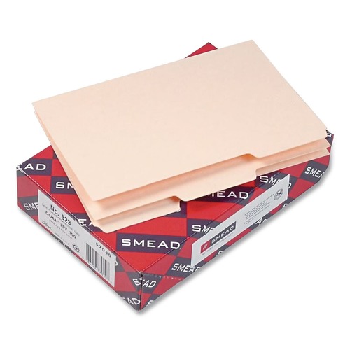 Office Jansan | Smead 57030 1/3-Cut Top Tab Blank 5 in. x 8 in. Card Guides - Manila (100/Box) image number 0