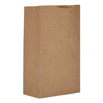 Ross & Wallace Paper Products 130303500PK/BL 4.74 in. x 2.91 in. x 8.66 in. #3 Size Extra-Heavy-Duty Grocery Paper Bags - Kraft (500/Bundle)
