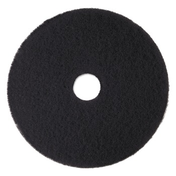 3M 15 in. Diameter Low-Speed High Productivity Floor Pad 7300 - Black (5/Carton)