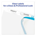 Office Jansan | Avery 12449 11 x 8.5 Print and Apply Index Maker Clear Label 5-Tab Dividers with Printable Label Strip - Frosted Clear Tabs (5/Pack) image number 3