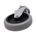 Jobsite Accessories | Rubbermaid Commercial FG3424L60000 Thermoplastic Rubber Replacement Swivel 4 in. Wheel Bayonet Casters - Black image number 1