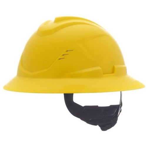 Hard Hats | MSA 10215832 V-Gard C1 Vented Full Brim with Fas-Trac III - Yellow image number 0