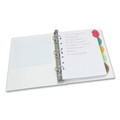 Office Jansan | Avery 11118 8.5 in. x 5.5 in. 5-Tab 7-Hole Punched Insertable Style Edge Tab Plastic Dividers - Translucent (1-Set) image number 3
