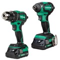  | Metabo HPT KC18DEXQBM 18V MultiVolt Lithium-Ion Brushless Cordless Drill Driver and Impact Driver Combo Kit (2 Ah) image number 1