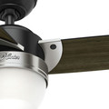 Ceiling Fans | Hunter 59228 48 in. Contemporary Flare Ceiling Fan with Light and Remote (Matte Black) image number 2