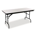 Office & Office Supplies | Iceberg 55217 60 in. x 30 in. x 29 in. OfficeWorks Commercial Wood-Laminate Rectangular Folding Table - Gray/Charcoal image number 1
