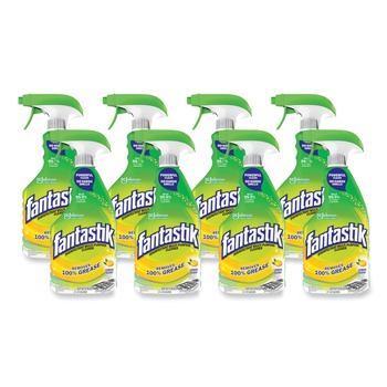 Fantastik 32 oz. Spray Bottle Disinfectant Multi-Purpose Cleaner - Lemon Scent (8/Carton)