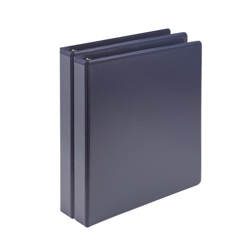 Binders & Binding Supplies | Samsill U69341 Earth's Choice Plant-Based BOHO 11 in. x 8.5 in. 1 in. Capacity D-Ring View Binders - Indigo (2/Pack) image number 0