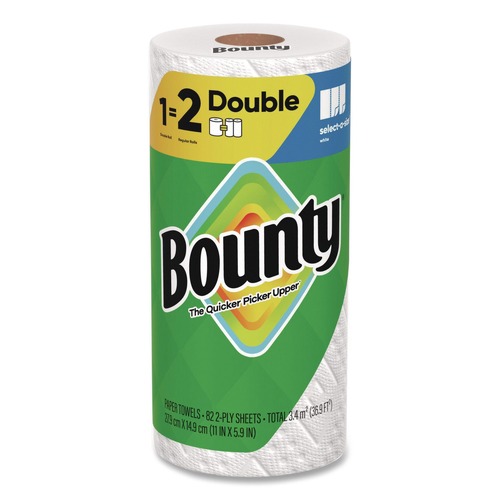 Cleaning Cloths | Bounty 80798319 Select-a-Size 5.9 in. x 11 in. 2-Ply Kitchen Roll Paper Towels - White (24/Carton) image number 0