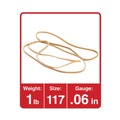 Office Jansan | Universal UNV01117 0.06 in. Gauge Size 117 Rubber Bands - Beige (210/Pack) image number 2