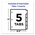  | Avery 11835 Big Tab 11 in. x 8.5 in. 5-Tab Insertable Plastic Dividers - Clear (1-Set) image number 4