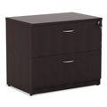Office Jansan | Alera ALEVA513622ES Valencia Series 34 in. x 22.75 in. x 29.5 in. Legal/Letter-Size 2-Drawer Lateral File - Espresso image number 1