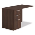 Office Desks & Workstations | Alera AE1NZK-UF2448R HRG 48 in. x 24 in. x 29 in. Seville Series Left Desk Return with Pedestal - Mahogany image number 0