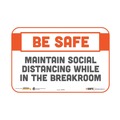 Floor Signs | Tabbies 29056 BeSafe Messaging 9 in. x 6 in. Repositionable Wall/Door Signs - White (3/Pack) image number 1