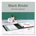 Office Jansan | Cardinal 10331 Premier Easy Open 3 in. Capacity 11 in. x 8-1/2 in. 3 Ring ClearVue Locking Slant-D Ring Binder - Black image number 5