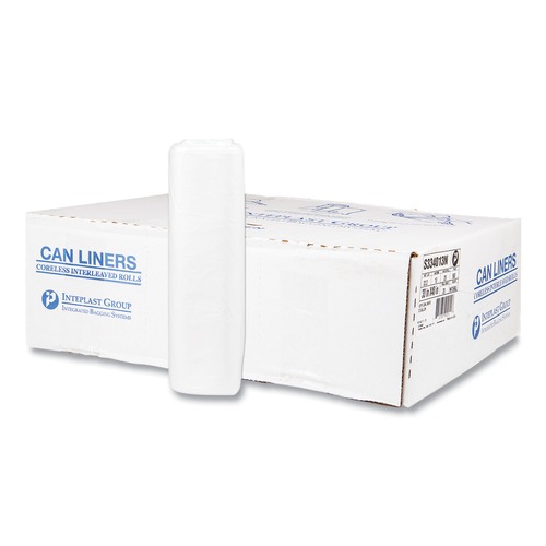 Trash Bags | Inteplast Group S334013N 33 in. x 40 in. 13 mic 33 Gallon High-Density Commercial Can Liners - Clear (500/Carton) image number 0