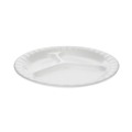  | Pactiv Corp. 0TK100110000 Placesetter Deluxe Laminated Foam 3-Compartment 8.88 in. Plates - White (500/Carton) image number 0