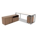  | Alera ALETT7224WG 71.5 in. x 23.63 in. Rectangular Reversible Laminate Table Top - White/Gray image number 2