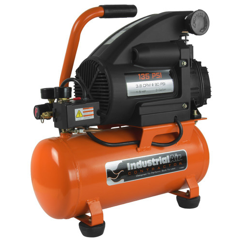 Portable Air Compressors | Industrial Air C032I 3 Gallon 135 PSI Oil-Lube Hot Dog Air Compressor (1.5 HP) image number 0