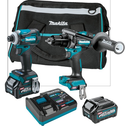 Combo Kits | Factory Reconditioned Makita GT200D-R 40V MAX XGT Brushless Lithium-Ion 1/2 in. Cordless Hammer Drill Driver and 4-Speed Impact Driver Combo Kit (2.5 Ah) image number 0