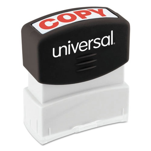 Mothers Day Sale! Save an Extra 10% off your order | Universal UNV10048 COPY Pre-Inked One-Color Message Stamp - Red image number 0