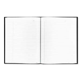 Blueline 9.25 x 7.25 Sheets 1-Subject Medium/College Rule Business Notebook with Self-Adhesive Labels - Black
