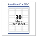 Office Jansan | Avery 05260 1 in. x 2.63 in. Easy Peel Address Labels with Sure Feed Technology for Laser Printers - White (30/Sheet, 25 Sheets/Pack) image number 5
