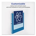 Office Jansan | Avery 17295 11 in. x 8.5 in. 1 in. Capacity 3-Rings Durable View Binder with DuraHinge and Slant Rings - Aqua image number 4