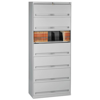 Tennsco FS371LLGY 36 in. x 16.5 in. x 87 in. Closed Fixed Seven-Shelf Lateral File - Light Gray