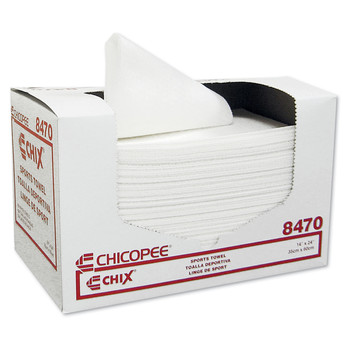 Chix 14 in. x 24 in. Sports Towels - White (6 Packs/Carton)