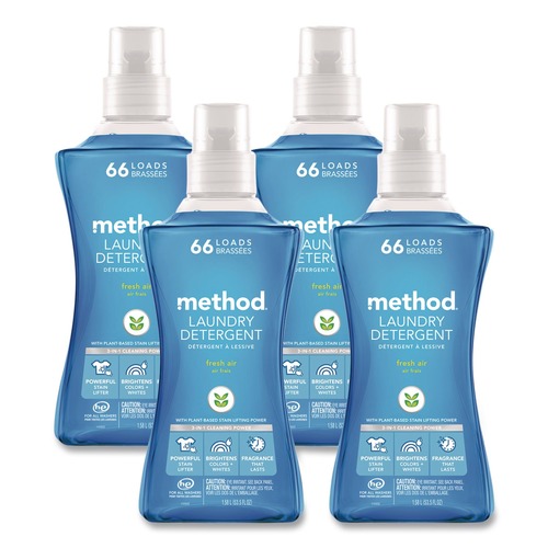 Cleaning & Janitorial Supplies | Method 318025 53.5 oz Laundry Detergent - Fresh Air Scent (4/Carton) image number 0